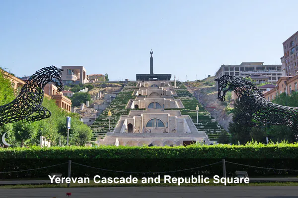 Yerevan Cascade and Republic Square