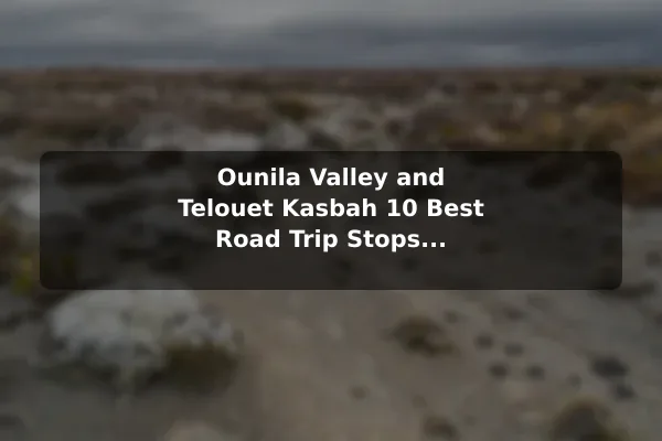 Ounila Valley and Telouet Kasbah 10 Best Road Trip Stops and Scenic Routes in Morocco: Travel Recommendations and Tips