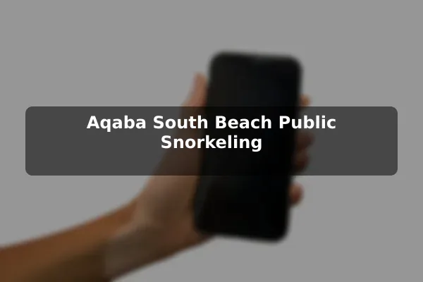 Aqaba South Beach Public Snorkeling