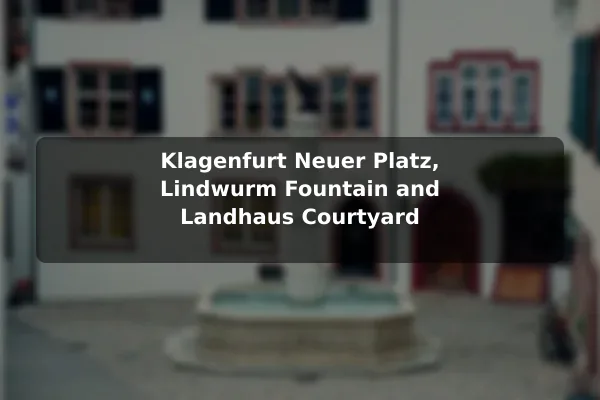 Klagenfurt Neuer Platz, Lindwurm Fountain and Landhaus Courtyard