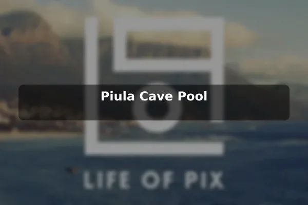 Piula Cave Pool